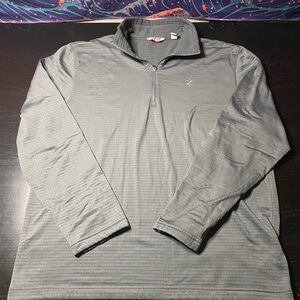 Izod Performance Gray Waffle Knit Pullover